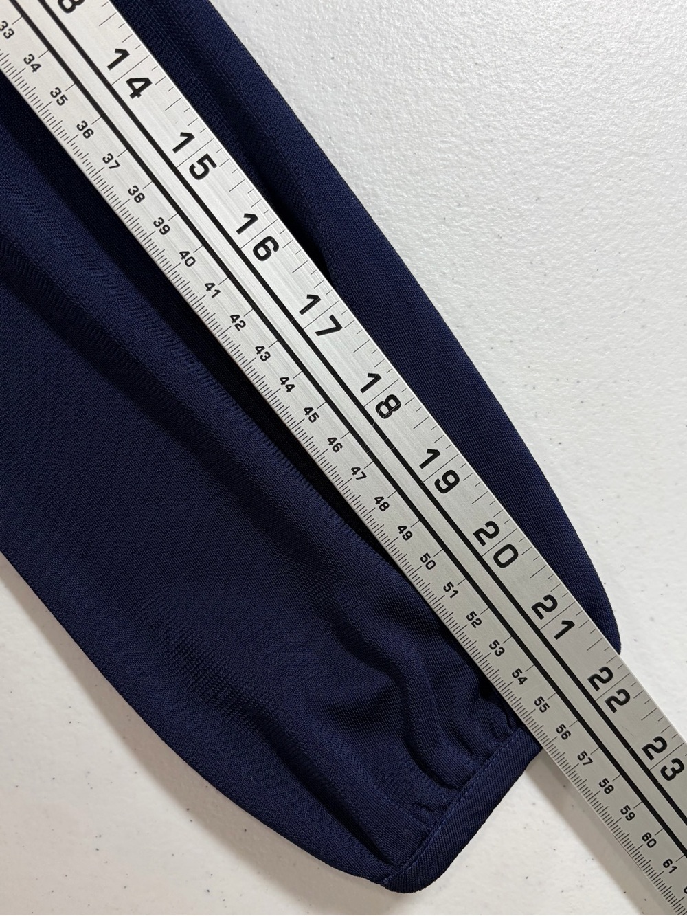 Talbots Navy Long-Sleeve V-Neck Dress with Beaded Waist (6) - Picture 9 of 11